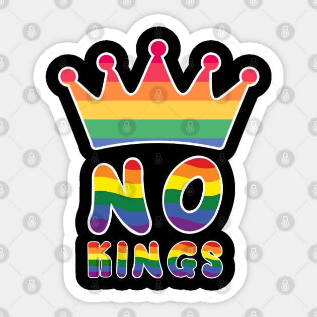 No-Kings Sticker by Creatifly Graphic Tees
